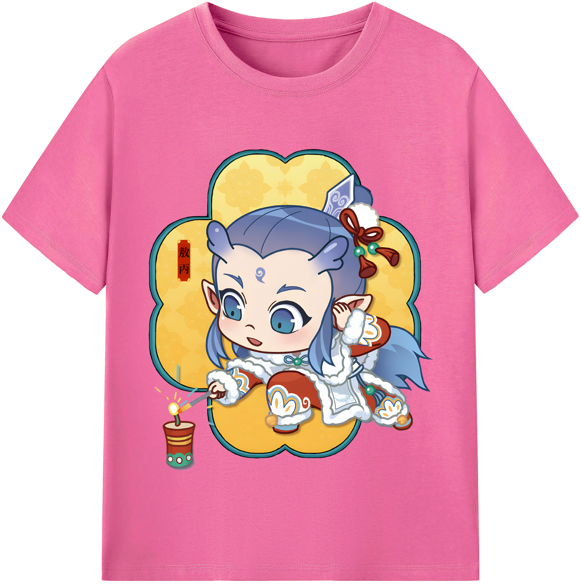 （画像用） Ne Zha 2 ナタ 魔童の大暴れ レディースカジュアルプリントTシャツ（綿100％）